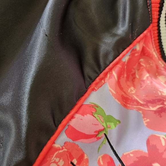 Silk Style Joggers Embroidered Satin Bomber Jacket Silence + Noise Yellow Bag - Picture 16 of 16